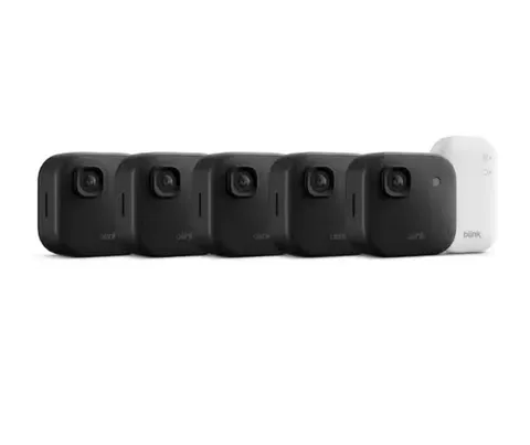 Blink Outdoor 2K Wireless Battery IP/Network Security Cameras 5-Pack, Black