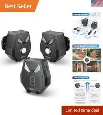 Weatherproof Solar Driveway Alert System - 2000ft Range with 2 Motion Sensors