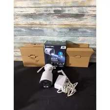Night Owl Wi-Fi IP Camera 4K White Excellent WM-CAM-WNP8LBU Spotlight Siren