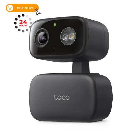 Tapo 1080p Pan/Tilt Indoor/Outdoor Security Camera – Free Person/Baby Black
