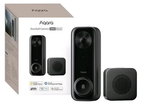 Aqara Doorbell Camera G400 with Chime, Wired/PoE, HomeKit Secure Video, 2K HD