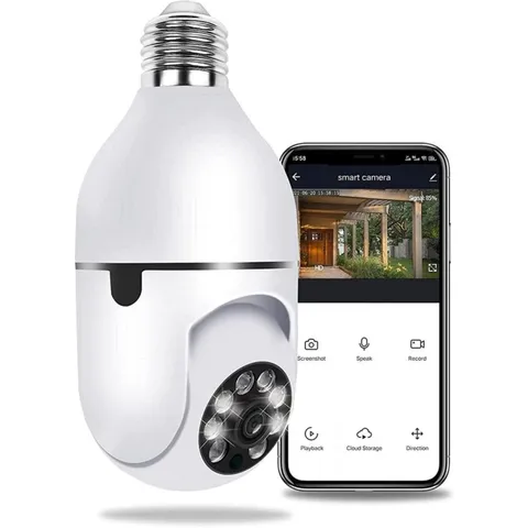 E27 2MP HD 1080p WiFi IP Camera with Smartphone App