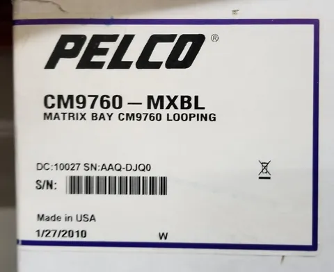 PELCO CM9760-MXBL Marix Bay CM9760 Looping