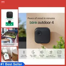 Blink Outdoor 4 Wireless Camera, Two-Way Talk, Add-On Camera Black, NEW