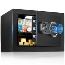 Safe Box 0.8 Cubic Feet with Fingerprint Access & Electronic Keypad - Hidden