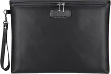 Fireproof Document Bag with Lock,Waterproof Money Pouch,14.3"x10.2"