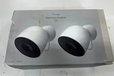 Google Nest Outdoor Smart Security Camera (Wired, 2nd Gen) 2-Pack - Snow
