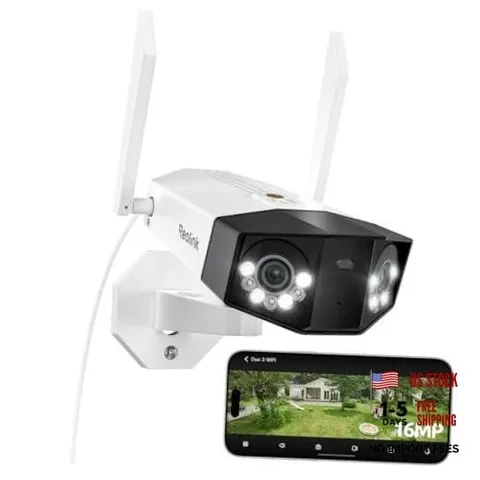 16MP Security Camera Outdoor Dual Lens 180 Degree Duo 3 WiFi | Dual-Band WiFi