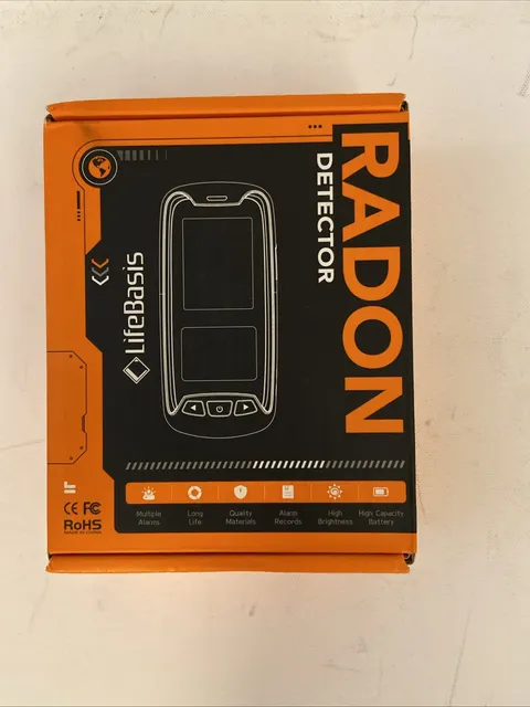 Radon Detector Color Display RM-62 LifeBasis Portable TFT Rechargeable 504-Day