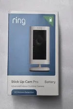 NEW Ring Stick Up Cam Pro Battery 1080p HD Indoor Outdoor Security Camera White