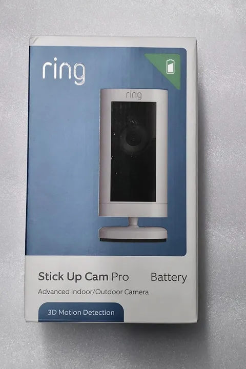 NEW Ring Stick Up Cam Pro Battery 1080p HD Indoor Outdoor Security Camera White