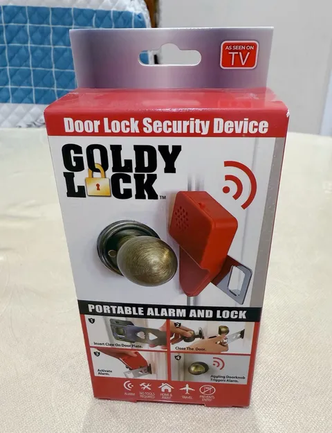 GOLDY LOCK 2 IN 1 Door Lock & Wireless Alarm *As Seen on TV* Security System NEW