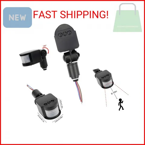 HiLetgo Outdoor PIR DC 12V Automatic Infrared PIR Motion Sensor Switch for LED F