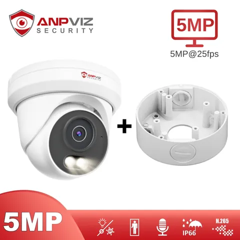 Anpviz 5MP PoE Camera Outdoor Color Night Vision Ceiling Junction Box Bracket