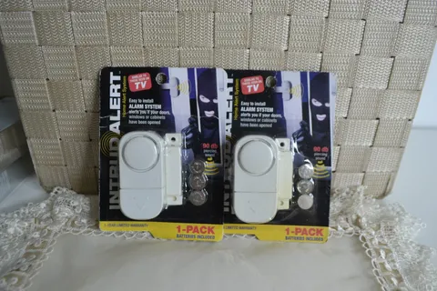 INTRUD ALERT, Alarm System, Windows/Cabinets/Doors, Batteries Included, Sealed