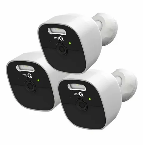 myQ Outdoor Battery Camera 3 Pack Wireless Security Cameras 1080P HD