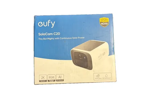 Eufy SoloCam C20 2K Solar Wireless Outdoor Security Camera 8GB AI Open Box