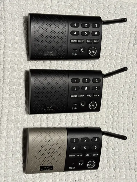 Hosmart HY-616M & 616S Portable Wireless Intercom System 6-Ch Sec. See Desc