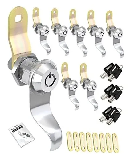 RV Locks for Storage Door 7/8 Inch, RV 7/8" Pack of 8 Locks & 6 Key Alike