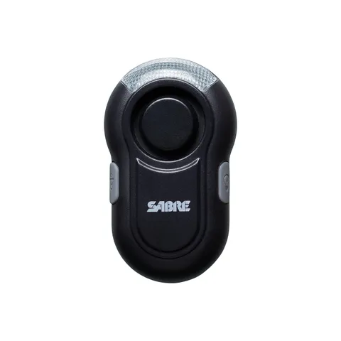 SABRE 2-in-1 Clip-On Personal Alarm With LED Safety Light, One Size, Black 