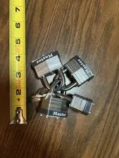 Master Padlock - 4-pack w/ Two Keys - Keyed Alike - 0.75" Diameter Opening