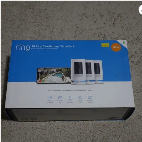 Ring Stick up Cam Indoor/Outdoor Security Camera - 3 Pack