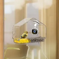 Richbird Smart Window Bird Feeder Camera with AI, Modern Design for Panoramic Vi