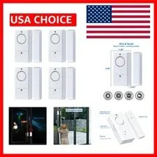 Easy Install 120DB Door & Window Alarm Set - Protect Your Family & Home - 4 Pack
