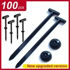 100 PCS Nylon Universal Cable Tie Buckle，Heavy Duty Self-Locking Zip Ties Holder