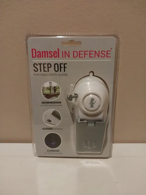 Damsel In Defense Step Off Portable Entry Alarm 120 Decibel Alarm Brand New