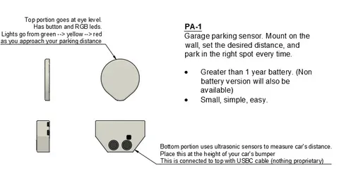 Apollo Automation Sensor PA-1 Garage Parking Assistant NEW