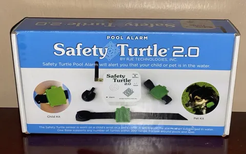 Pool Alarm Safety Turtle 2.0 RJE Technologies 2 Wristbands for Children or Pets