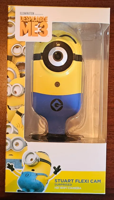 Stuart Flexi Cam Mischievous Despicable Me HD WiFi Camera New