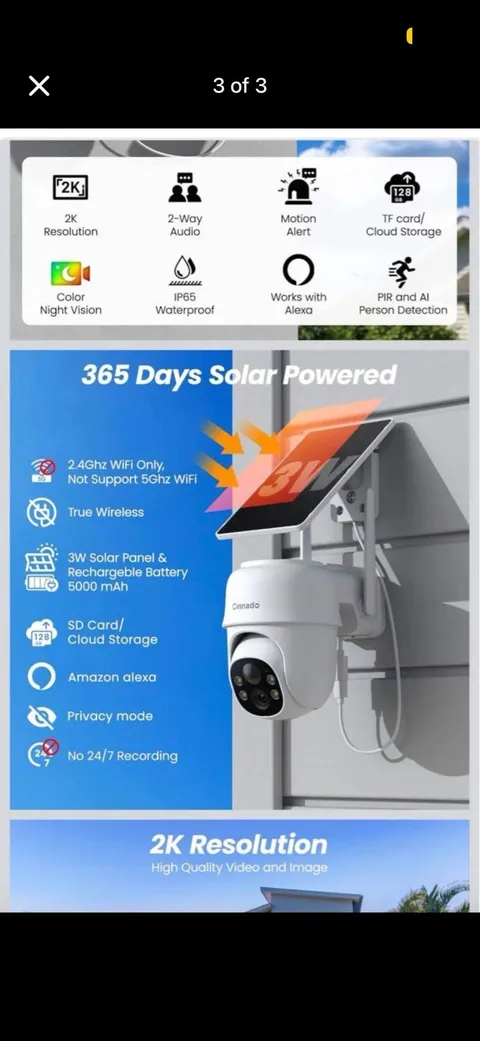Solar-Powered Wireless Security Camera System