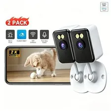 PHANSATIM 2pcs 1440P Cloud Wireless Surveillance Camera