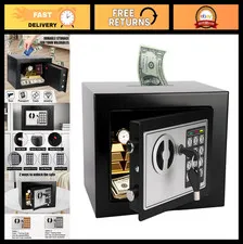 Mini Electronic Safe Box with Digital Keypad, 0.23 Cubic Ft, Small Security Safe