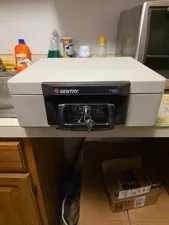 SENTRY 1100 Portable Safe Fire Proof Lock Box W/Key 14" x 10" x 6" Security 