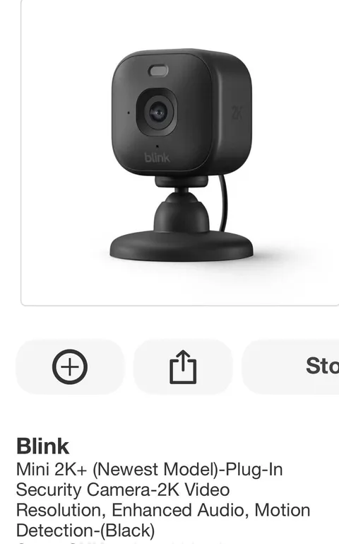 Blink Mini 2K+ (Newest Model)-Plug-In Security Camera-2K (Black) Set of 3
