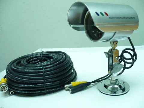 CCTV Wired IR Camera + 60 Feet Cable + Power Supply Complete Set