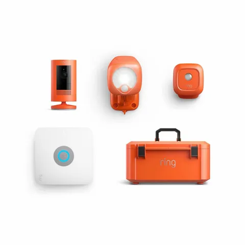 NEW Ring Jobsite Security 5-Piece Camera System Starter Kit Orange 