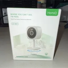 HomiO E5 3MP Indoor Wi-Fi Magnetic IP Camera Night Vision Motion 2-Way White