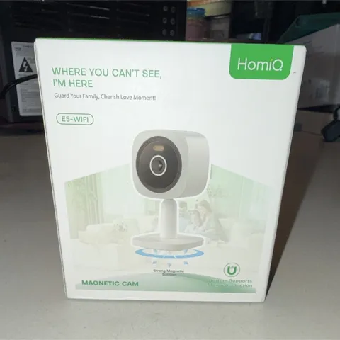 HomiO E5 3MP Indoor Wi-Fi Magnetic IP Camera Night Vision Motion 2-Way White
