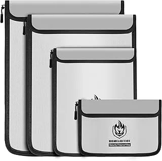 Andyer 4 Pack Fireproof Document Bags, Waterproof Document Pouch Holder with Zip