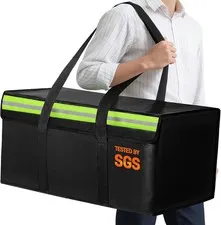 Large Fireproof Document Bag 2000 for Home Safe Storage, 24 x 12 x 12in, Black