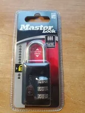 MASTER LOCK Black Set Your own Combination Padlock, Zinc Alloy 647DAST