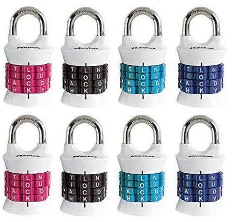 Master Lock 1535DWD Vertical Resettable Word Combination Lock - Pack of 8