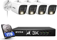 8CH 3K Security Camera System, 8 Channel Surveillance DVR, 4X 5MP 2960*1665 CCTV