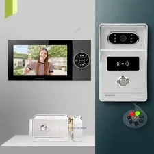 HOMSECUR House Video Intercom System Kit With Electric Rim Lock 7" 1080P Monitor