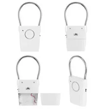 Kanayu 4 Pieces Door Handle Alarm 120dB Alarms for Home Security white
