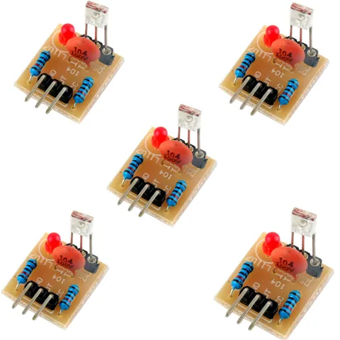 5V Laser Receiver Sensor Detection Module Non-Modulator Tube for Arduino (Pac...